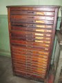 Antique Cabinets with Embossed Draw Pulls