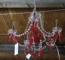 red glass tube chandelier