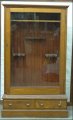Antique Oak Single Glass Door Gun Cabinet