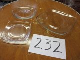LgQty Clear Glass Dishes