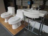 various styles toliets and sinks