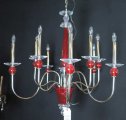 fancy red glass chandelier