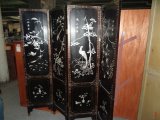 Oriental Inlaid Panel Room Divider